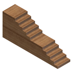 Escalera recta con rellano intermedio